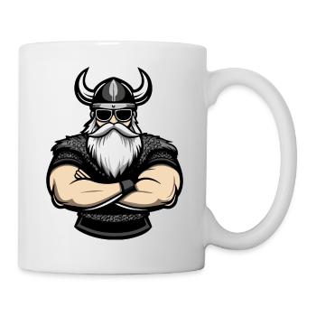 Wikinger Sonnenbrille - Tasse - Weiß - Rechts