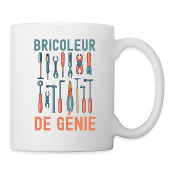 Humour bricolage bricoleur de génie - Mug blanc - blanc - Droite