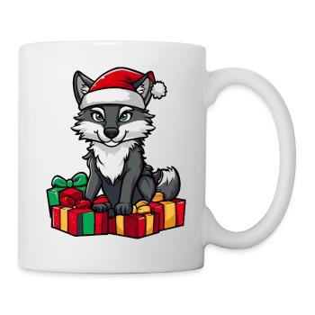 Cadeaux de Noël Loup - Mug blanc - blanc - Droite