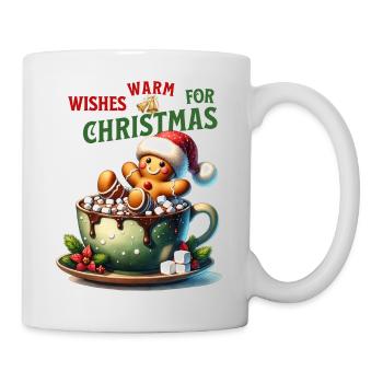 Lebkuchenmann Weihnachten, gingerbread, Christmas - Tasse - Weiß - Rechts