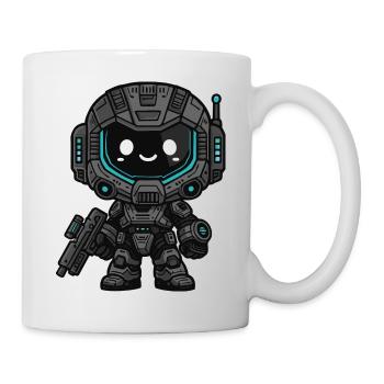 kleiner süsser Robotersoldat - Tasse - Weiß - Rechts