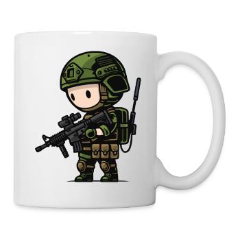 kleiner süsser aufklärungsoldat - Tasse - Weiß - Rechts
