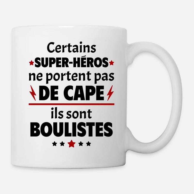 Certains super-héros sont boulistes, cadeau noël - Mug blanc - blanc