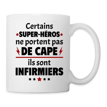 Certains super-héros sont infirmiers, cadeau noël - Mug blanc - blanc - Droite