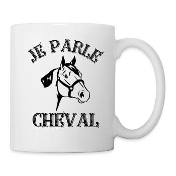 Je parle cheval - Mug blanc - blanc - Droite