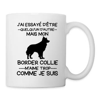 Mon Chien border collie m aime trop - Mug blanc - blanc - Droite