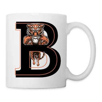 Buchstabe b Tiger - Geschenkidee - Tasse - Weiß - Rechts
