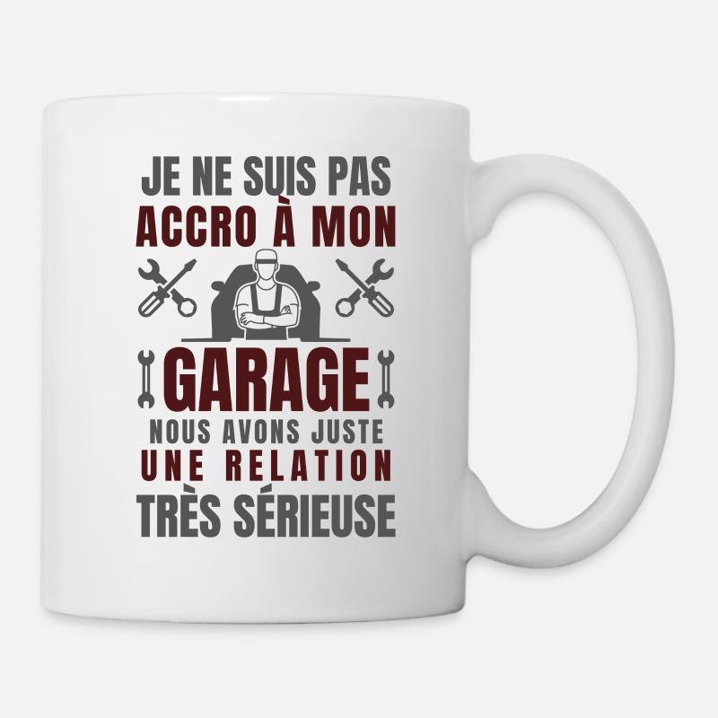 Humour bricolage bricoleur garage - Mug blanc - blanc