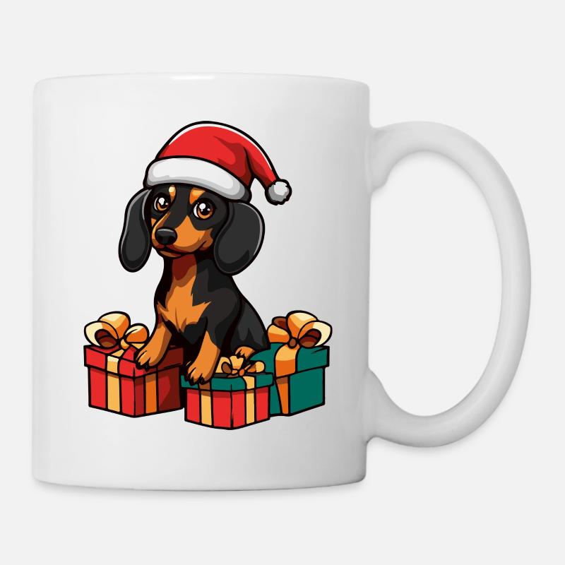 Teckel Chien Cadeaux de Noël Teckel - Mug blanc - blanc