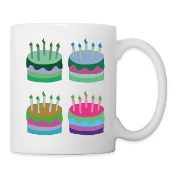 torten bunt - Tasse - Weiß - Rechts