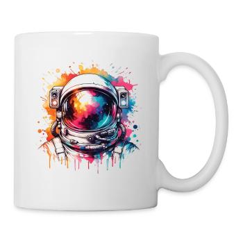 Bunter Astronaut Weltall Weltraum - Tasse - Weiß - Rechts