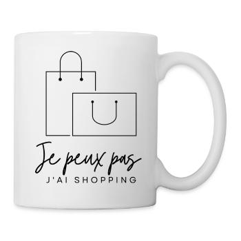 Ich kann nicht einkaufen gehen - Tasse - Weiß - Rechts
