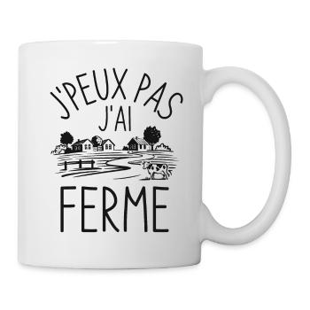 J PEUX PAS J AI FERME FERMIER - Mug blanc - blanc - Droite