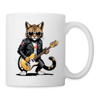Cat Rocker Cat HardRock Gift - Mug blanc - blanc - Droite