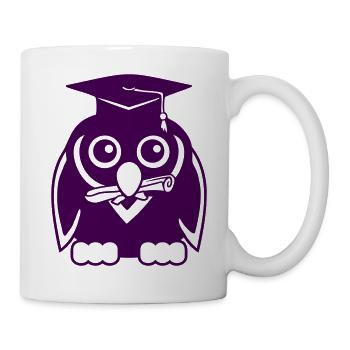 Pinguin Schulabschluss Abitur College Schulzeugnis - Tasse - Weiß - Rechts