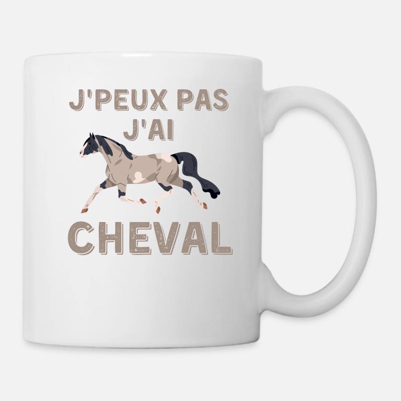 Je peux pas j ai cheval - Mug blanc - blanc