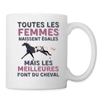 Humour cavalière poney - Mug blanc - blanc - Droite