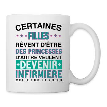 Krankenschwester und Prinzessin - Tasse - Weiß - Rechts