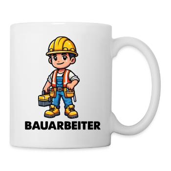 Bauarbeiter - Tasse - Weiß - Rechts