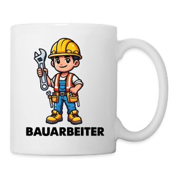 Bauarbeiter - Tasse - Weiß - Rechts