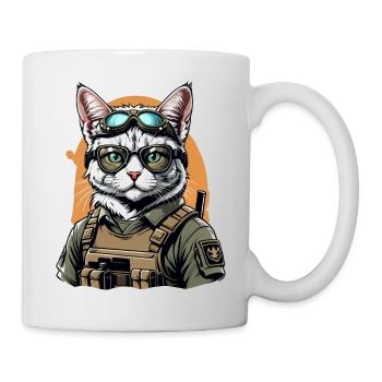 Chat Airsoft Chat Chat Jouant Airsoft Cadeau Militaire - Mug blanc - blanc - Droite