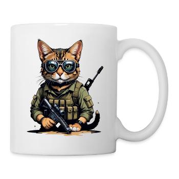 Chat Airsoft Chat Chat Jouant Airsoft Cadeau Militaire - Mug blanc - blanc - Droite