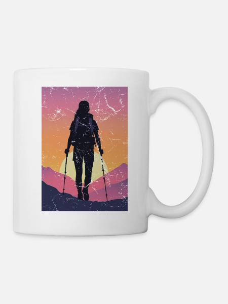 randoneuse randonnée - Mug blanc - blanc