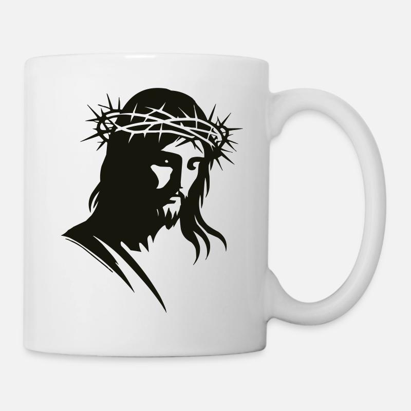 christus jesus silhouette - Tasse - Weiß