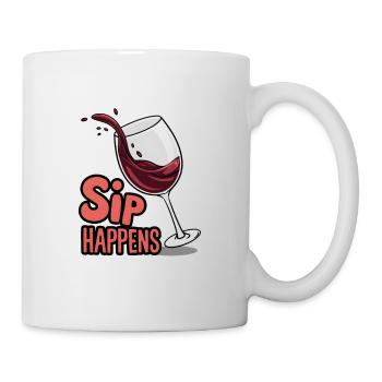 Schluck passiert - Tasse - Weiß - Rechts