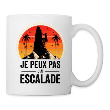 auf einen Felsen klettern Ich kann nicht Ich bin geklettert - Tasse - Weiß - Rechts