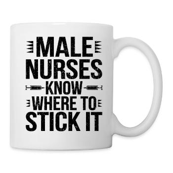 Joke for male caregivers - Mug - white - Right