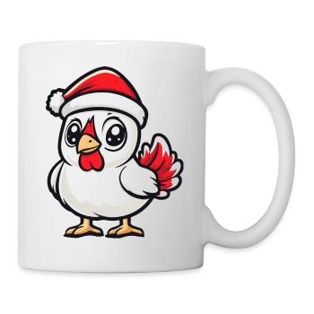 Hahn Weihnachten - Tasse - Weiß - Rechts