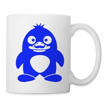 Penguin Mustache Sir Mr. Mr. Mustache Beard - Mug - white - Right
