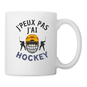 Jpeux pas j ai hockey - Mug blanc - blanc - Droite