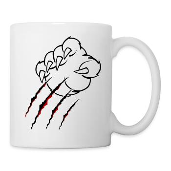 animal krallen - Tasse - Weiß - Rechts