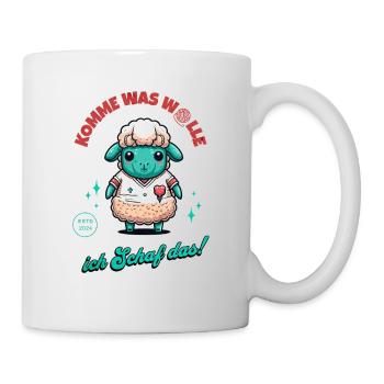 Allez ce que je veux, des moutons ça ! - Mug blanc - blanc - Droite