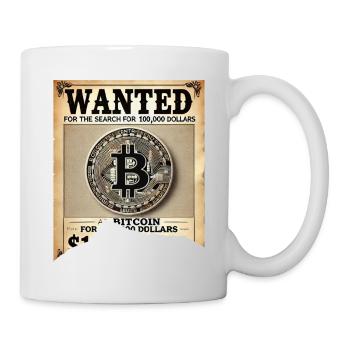Torn Wanted Bictoin Poster 100000 Dollars - Mug - white - Right