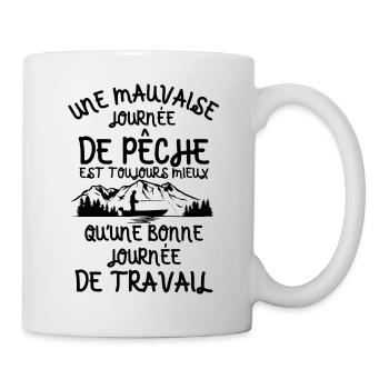 Pêche pêcher - Mug blanc - blanc - Droite