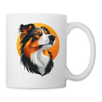 Australian Shepherd Portrait Dog Herding Dogs - Mug - white - Right