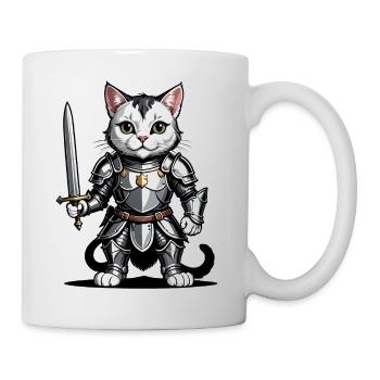 Cat Knight Knight Cat Gift Medieval - Mug - white - Right