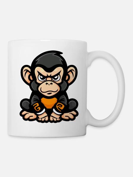 Bande dessinée Singe - Mug blanc - blanc