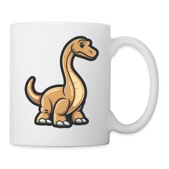 Dinosaur brontosaurus comic - Mug - white - Right