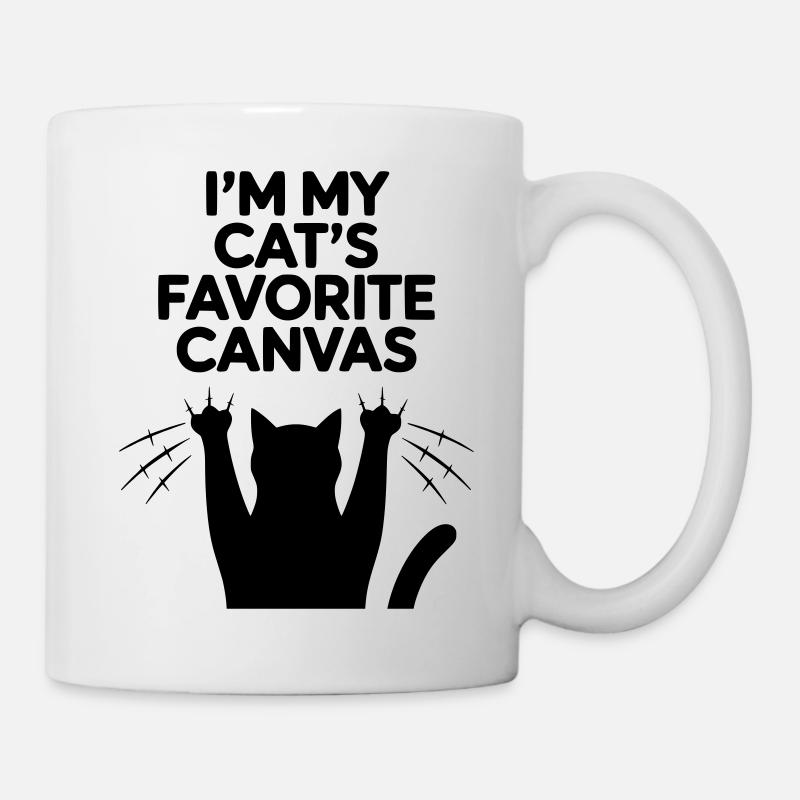 I'm My Cat's Favorite Canvas - Tasse - Weiß