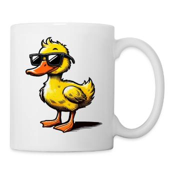 Bande dessinée de canard - Mug blanc - blanc - Droite