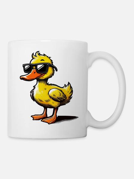 ente comic - Tasse - Weiß