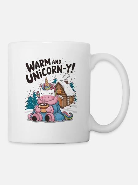 Warm And Unicorn-y! - Mug - white