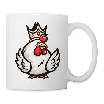 Coq Cartoon Couronne - Mug blanc - blanc - Droite
