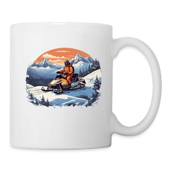 I don't snore i dream i'm a snowmobile - Mug - white - Right