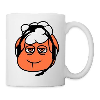 Schaf Gamer Headset Call Center Nerd Traurig Spiel - Tasse - Weiß - Rechts