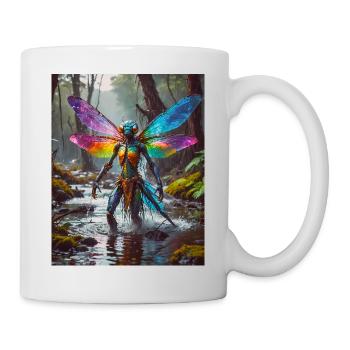 Mutant Monster halb Mensch halb Insekt Dark Horror - Tasse - Weiß - Rechts